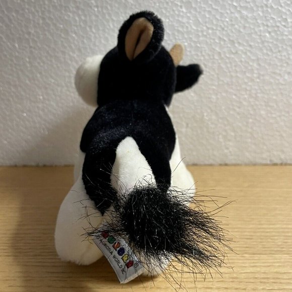 Aurora Cow Plush Black & White Bull Stuffed Animal Toy Holstein Lovey 8” - Picture 4 of 7